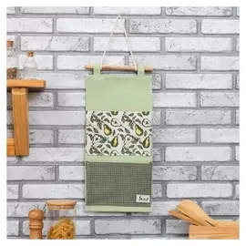 Кармашек текстильный этель "Груши" 2 отделения, 41х20 см