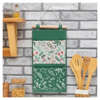 Кармашек текстильный этель "Ягоды" 2 отделения, 41х20 см