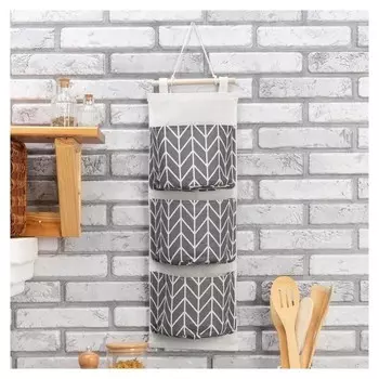 Кармашек текстильный "Елочка" 3 отделения, 57х19 см