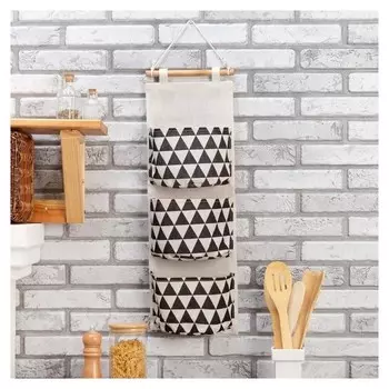 Кармашек текстильный "Треугольники" 3 отделения 58х20±2 см