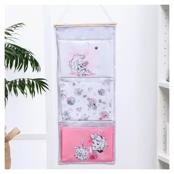 Кармашки вертикальные настенные, принцессы