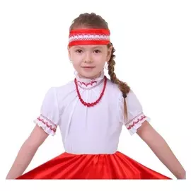 Карнавальная блузка белая, р.28