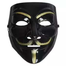 Карнавальная маска «Гай фокс», цвет чёрный