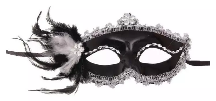 Карнавальная маска «Мгла», с перьями