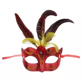 Карнавальная маска с перьями