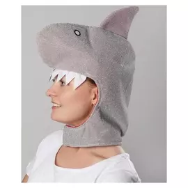 Карнавальная шапка «Акула», цвет серый