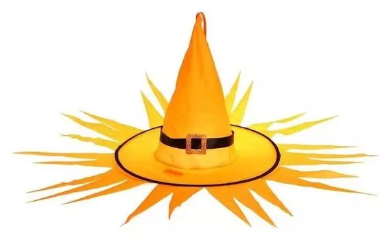 Карнавальная шляпа Хеллоуин с диодами, оранжевый