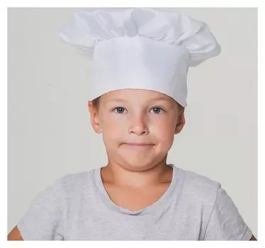 Карнавальный колпак "Повар", обхват головы 53-57 см, цвет белый