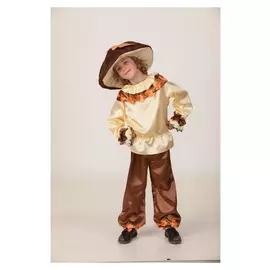 Карнавальный костюм «Добрый гриб», сорочка, брюки, головной убор, р. 28, рост 110 см