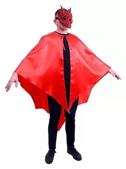 Карнавальный костюм «Дракон красный», маска, накидка
