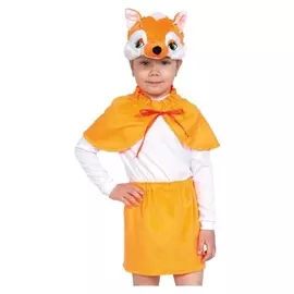 Карнавальный костюм «Лисичка лайт», пелерина, юбка, шапочка, р. 92-116