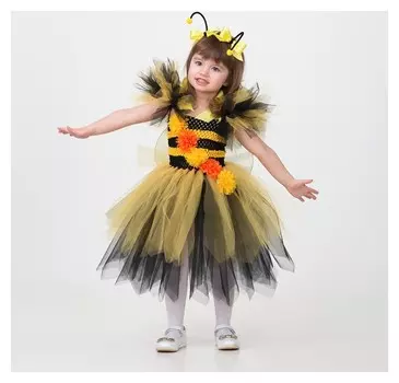 Карнавальный костюм «Пчёлка», сделай сам, корсет, ленты, брошки, аксессуары