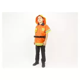 Карнавальный костюм «Пожарный», куртка, шлем, рост 110-116 см
