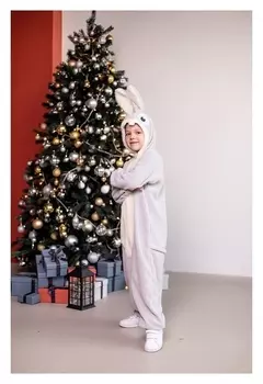 Карнавальный костюм "Заяц веня" кигуруми, размер 98-110 см