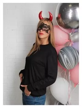 Карнавальный набор чертика "Роковая красотка" рожки, маска