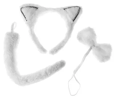 Карнавальный набор "Острые ушки" три предмета: ободок, бант, хвост