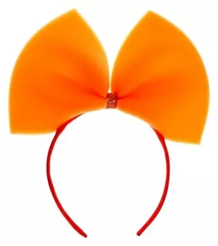 Карнавальный ободок «Бант», цвет оранжевый