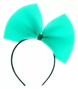Карнавальный ободок «Бант», цвет зелёный