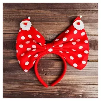 Карнавальный ободок «Бант», в горох