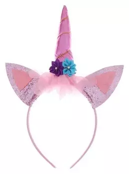 Карнавальный ободок «Единорог», цвет розовый