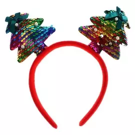 Карнавальный ободок Ёлка, с разноцветными пайетками