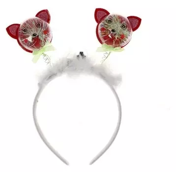 Карнавальный ободок «Киска», световой