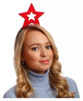 Карнавальный ободок "Красная звезда", поролон