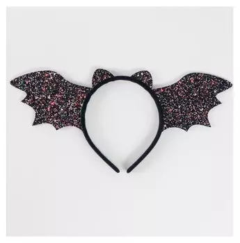 Карнавальный ободок Летучая мышь, цвет черный