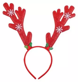 Карнавальный ободок «Рога», цвет красный