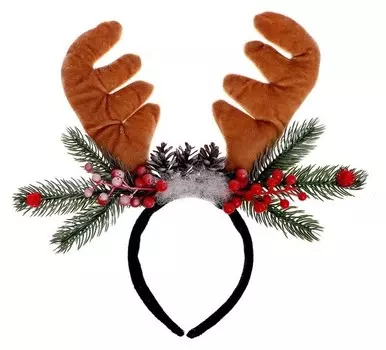 Карнавальный ободок «Рога» с веточками