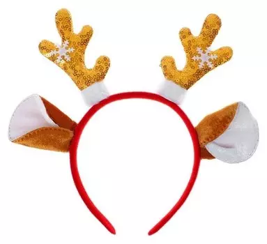 Карнавальный ободок Рожки оленя, пайетки