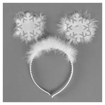 Карнавальный ободок Снежинки с перьями