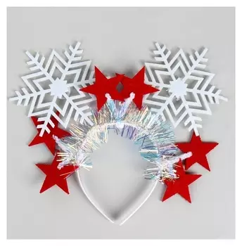 Карнавальный ободок «Снежинки», виды