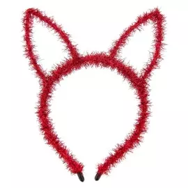 Карнавальный ободок «Зайка», цвет красный