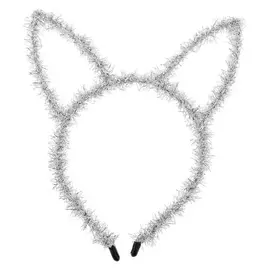 Карнавальный ободок «Зайка», цвет серебряный