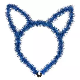 Карнавальный ободок «Зайка», цвет синий