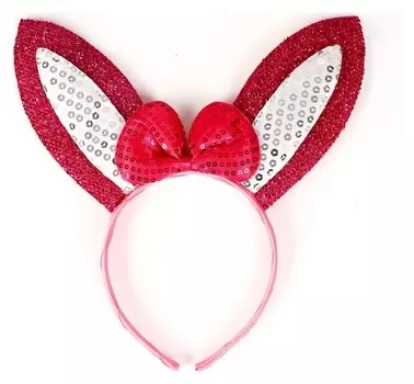 Карнавальный ободок «Зайка» с бантиком