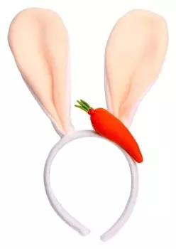 Карнавальный ободок «Зайка» с морковкой