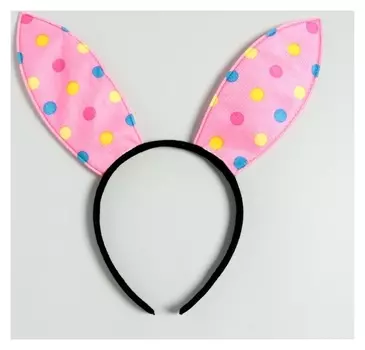 Карнавальный ободок «Зайка» в горох