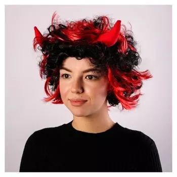 Карнавальный парик «Рога», кудрявый, 80 г