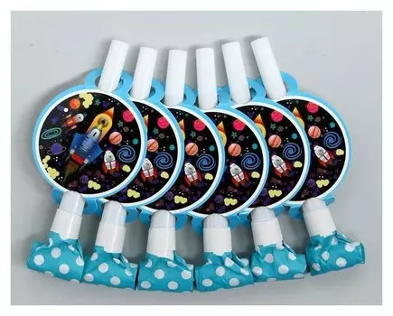 Карнавальный язычок «Космос», набор 6 шт.