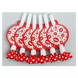 Карнавальный язычок «Поцелуй», набор 6 шт.