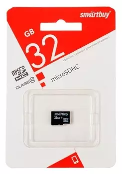 Карта памяти Smartbuy Microsd, 32 Гб, Sdhc, класс 10