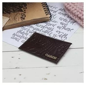 Картхолдер, цвет коричневый