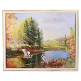 Картина "Аисты" 35х28 (38х31) см