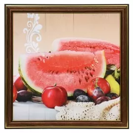Картина "Арбуз" 25х25(28х28) см