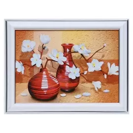 Картина "Белые магнолии" 13х18(16х21) см