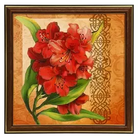 Картина "Букет цветов" 25х25(28х28) см