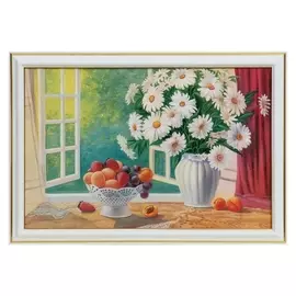 Картина "Букет ромашек" 20х30(23х33)см
