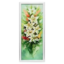 Картина "Букет с лилиями" 20х50 см (23х53см)
